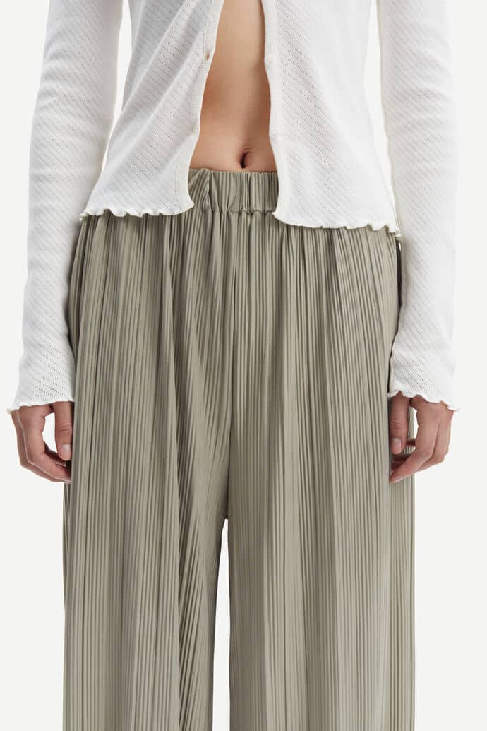 Buy Samsoe & Samsoe Uma Trousers Silver Sage - Scandinavian Fashion Store