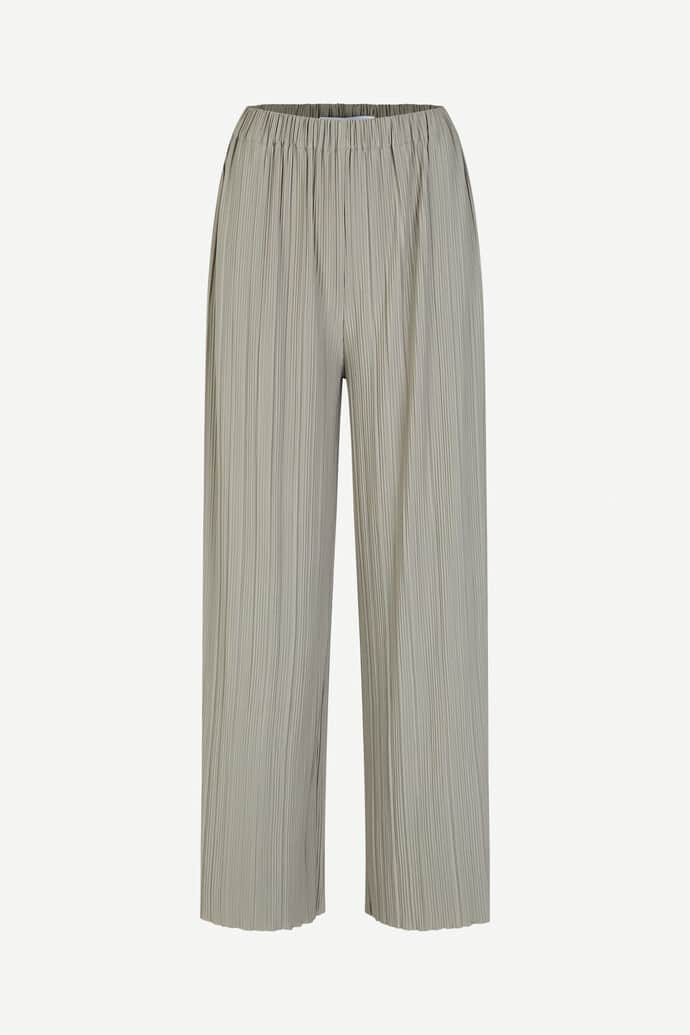 Buy Samsoe & Samsoe Uma Trousers Silver Sage - Scandinavian Fashion Store