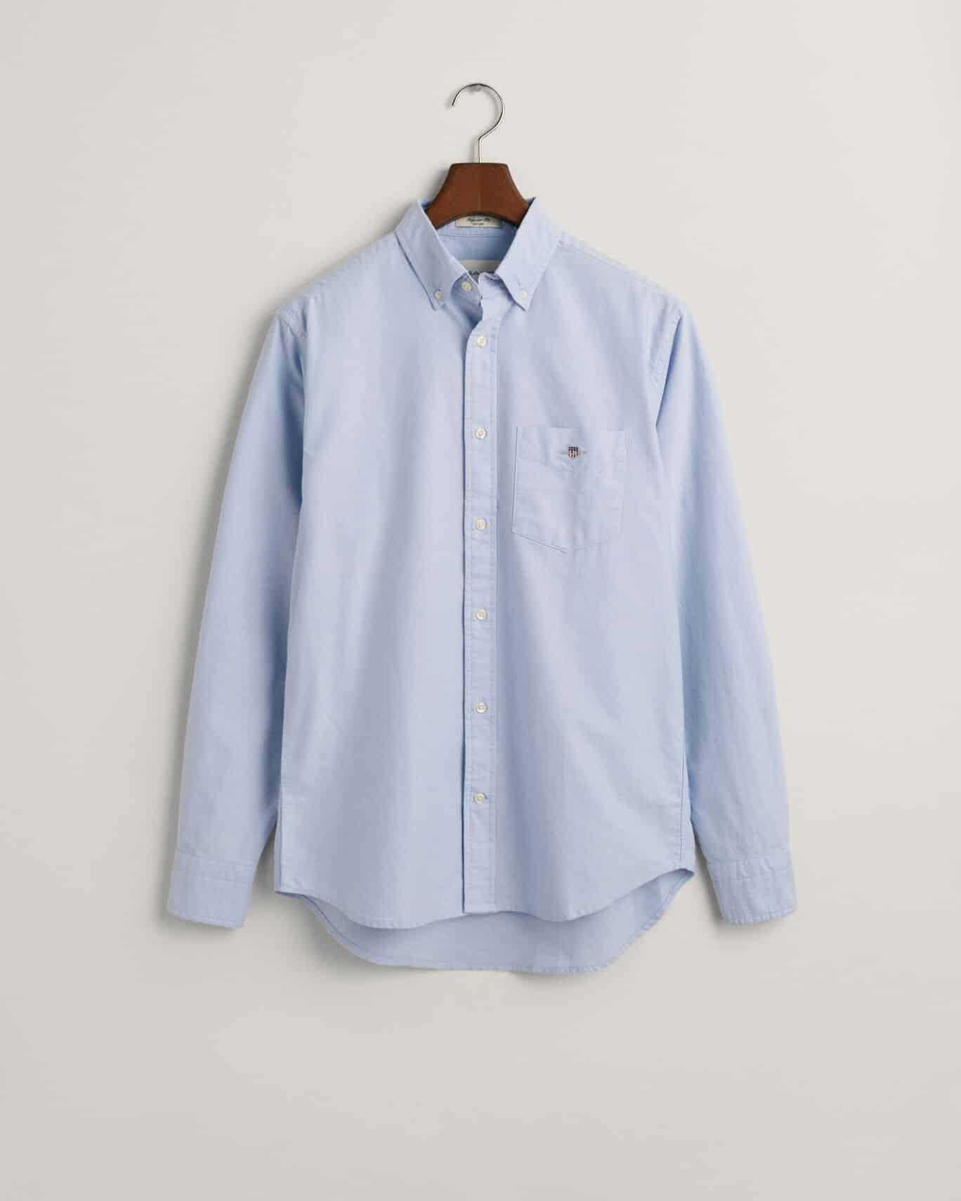 Buy Gant Regular Fit Oxford Shirt Light Blue - Scandinavian Fashion Store