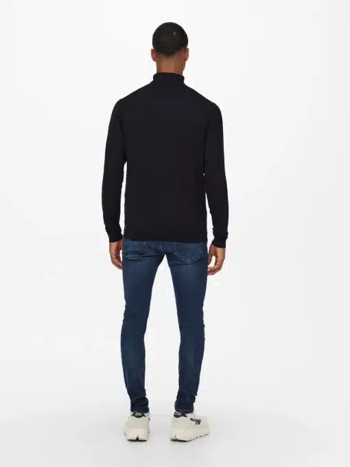 Only & Sons Wyler Life Roll Neck Black