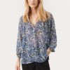 Part Two Erdonae Blouse Blue Paisley Print