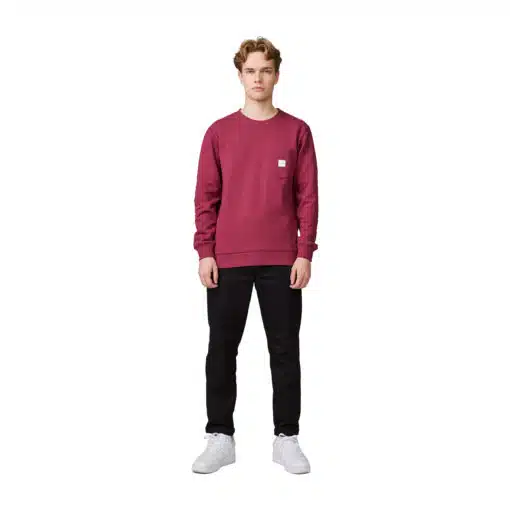 Makia Square Pocket Sweatshirt Cranberry