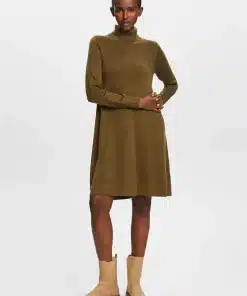 Esprit Knit Dress Dark Khaki