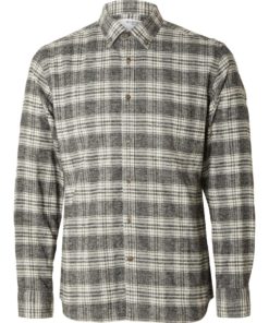 Selected Homme Robin Flannel Check Shirt Grey