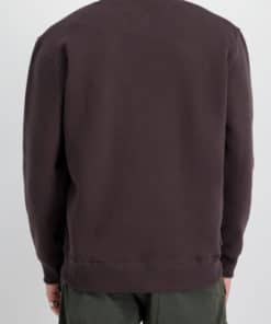 Buy Alpha Industries - logo Brown Fashion Store Sweater Crew Small Basic Scandinavian Hunter