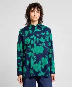 Dedicated Shirt Kosta Duotone Floral Green