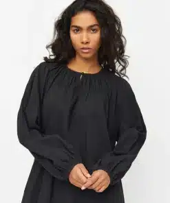 Knowledge Cotton Apparel Seersucker Dress Black Jet