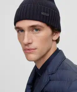 Boss Fati Beanie Dark Blue