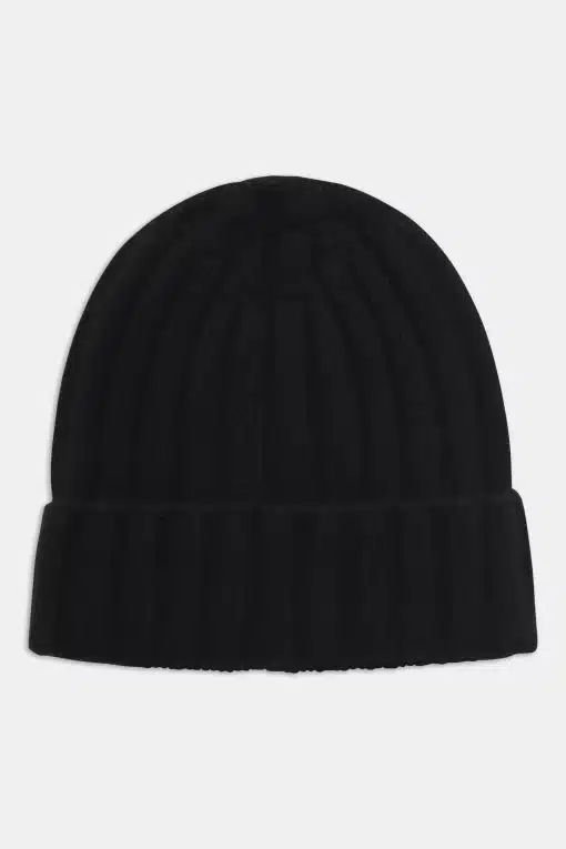 Oscar Jacobson Knitted Cashmere Hat Black