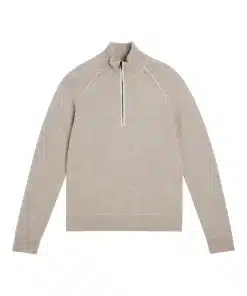 J.Lindeberg Wilton Hakf Zip Sweater Oyster Gray