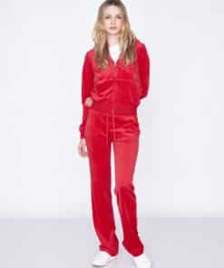 Juicy Couture Classic Velour Robertson Zip Hoodie Astor Red