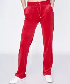 Juicy Couture Classic Velour Del Ray Pocket Pant Astor Red