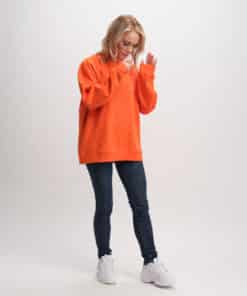 After Apparel Sweatshirt With Cutting Seams Orange