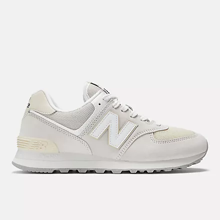 Buy New Balance 574 White With Grey - Scandinavian Fashion Store
