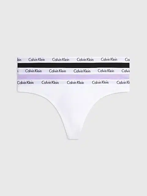 Buy Calvin Klein 3-Pack Carousel Thong Black/White/Pastel Lilac -  Scandinavian Fashion Store