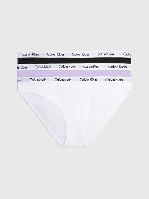 Calvin Klein Women Underwear Bikini 3Pk, Color:Black (Black/White