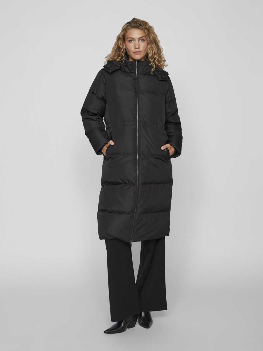 Buy Vila Menza Down Coat Black - Scandinavian Fashion Store