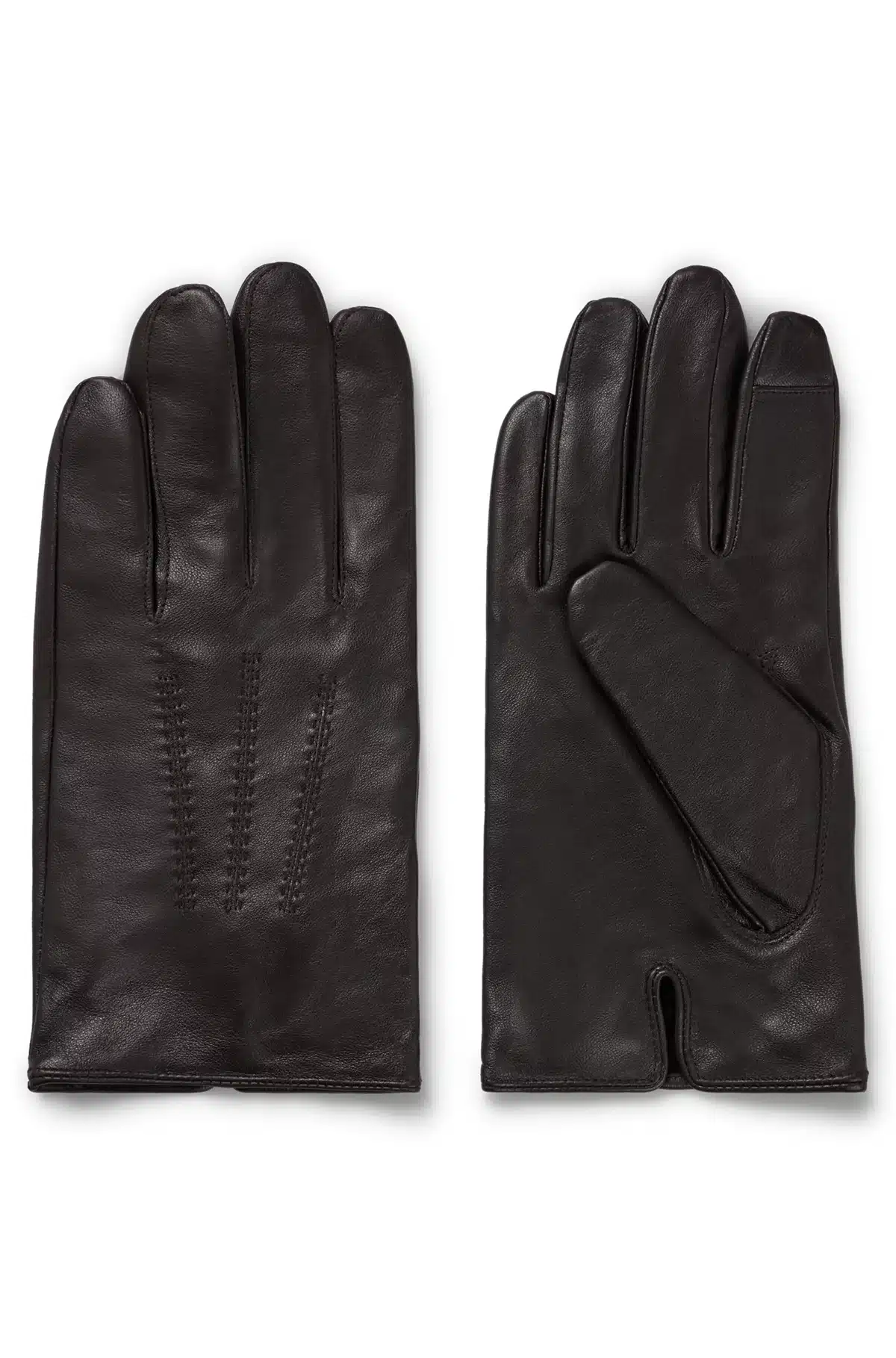 Brown Leather Dark Gloves Boss - Buy Fashion Scandinavian Store Hainz