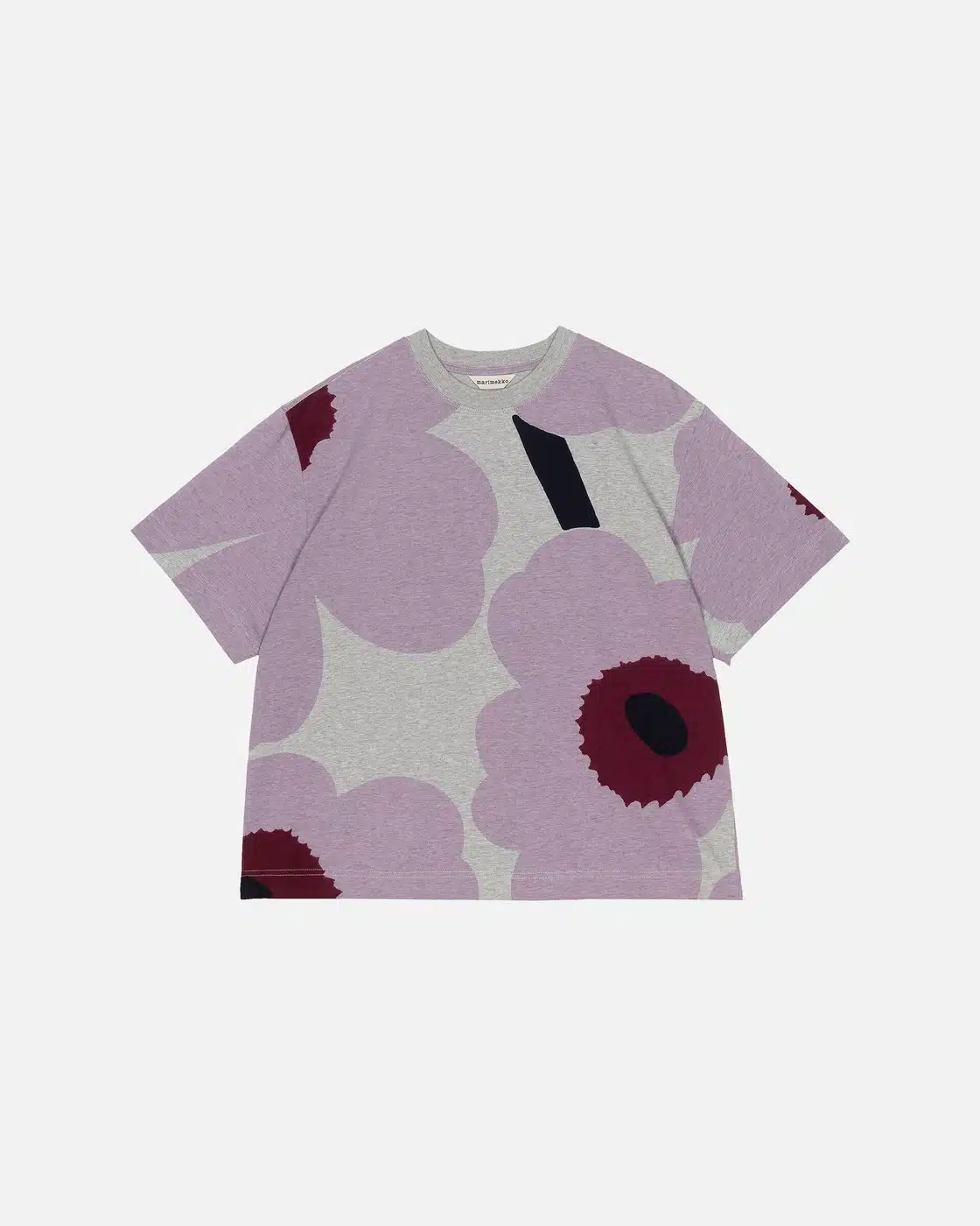 Marimekko Mika Piirainen Abstract Design Pink T-shirt. Size: XL 
