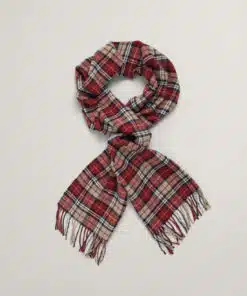 Gant Multi Check Scarf Plumped Red