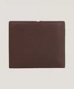 Tommy Hilfiger Premium Leather Signature Flap And Coin Wallet Coffee Bean