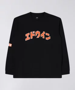 Edwin Katakana Retro Long Sleeve Shirt Black