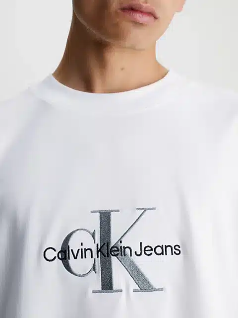 Scandinavian Tee Fashion Store Buy - Klein Mono Archival Calvin White Bright Logo