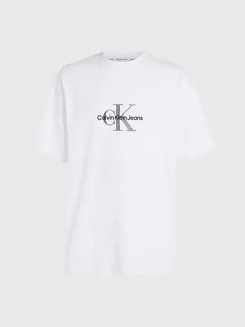 Buy Calvin Klein Archival Mono Fashion Bright - Tee Scandinavian Logo Store White