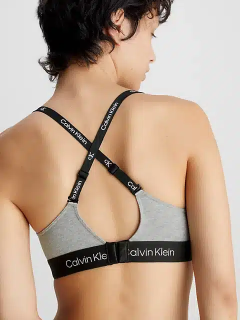 Calvin Klein Women's Modern Cotton Bralette, Grey Heather/White, X-Small at   Women's Clothing store
