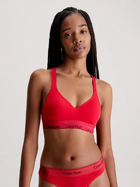 Calvin Klein Modern Structure Bralette, Rustic Red, M : :  Clothing, Shoes & Accessories