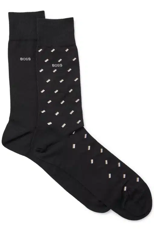 Boss Minipattern Socks 2-Pack Black