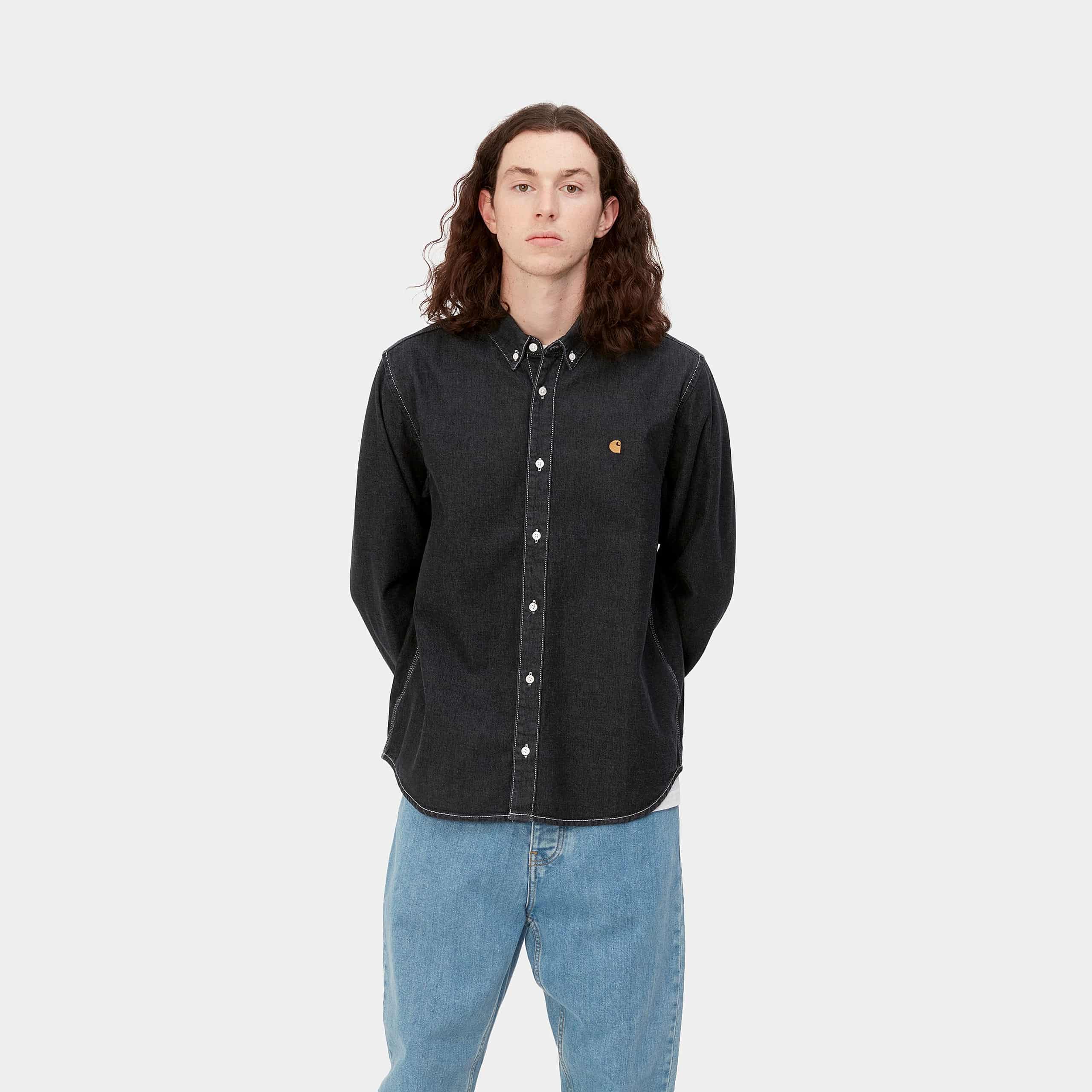 Buy Carhartt L/S Weldon Shirt Black - Scandinavian Fashion Store