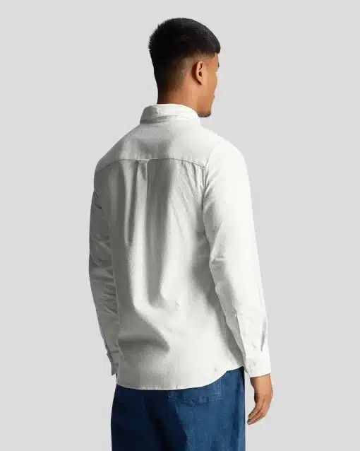 Lyle & Scott Grid Texture Shirt White