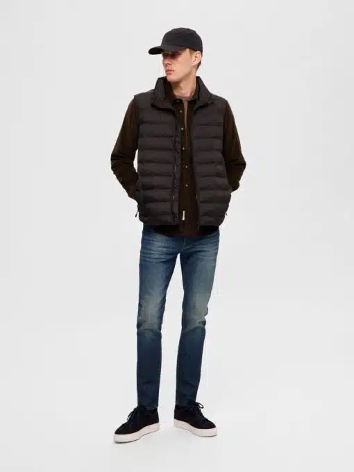 Selected Homme Barry Quilted Gilet Black