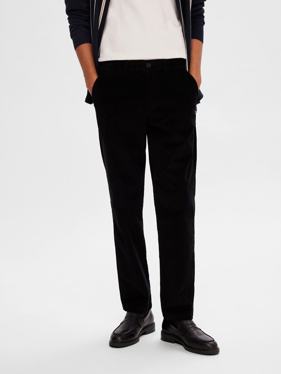 Buy Selected Homme Straight Miles Corduroy Pants Black - Scandinavian  Fashion Store