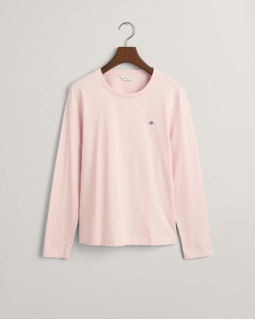Gant Woman Shield Ls Shirt Faded Pink