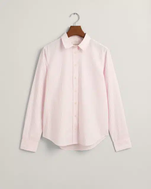 Gant Woman Reg Poplin Striped Shirt Light Pink