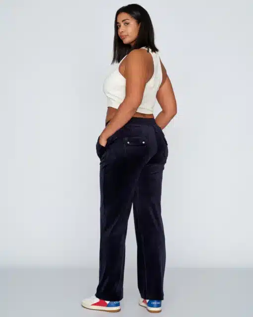Juicy Couture Classic Velour Del Ray Pocket Pant Night Sky