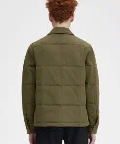 Fred Perry Quilted Overshirt Uniform Green