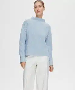 Selected Femme Selma Knit Pullover Cashmere Blue