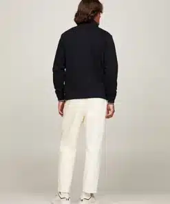 Buy Tommy Hilfiger Logo Mix Media Zip Through Sweatshirt Desert Sky -  Scandinavian Fashion Store