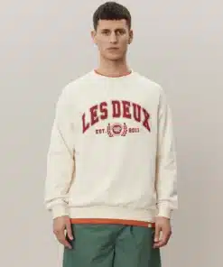 Les Deux University Sweatshirt Light Ivory/Burnt Red