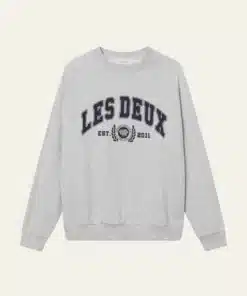 Les Deux University Sweatshirt Snow Melange/Dark Navy