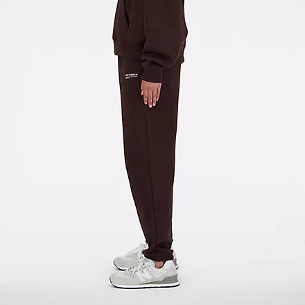 Buy New Balance Linear Heritage Brushed Back Fleece Sweatpant Black Coffee  - Scandinavian Fashion Store