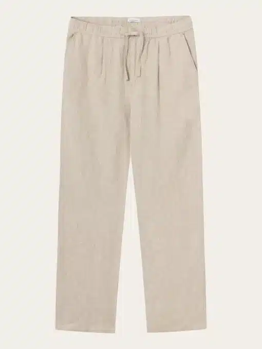 Knowledge Cotton Apparel Fig Loose Linen Pant Light Feather Gray