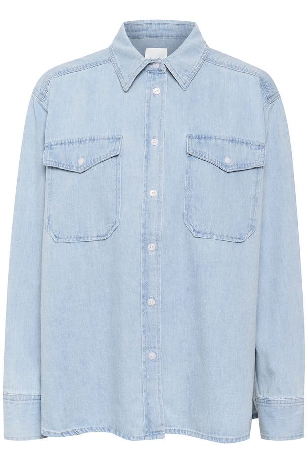 Buy Part Two Collette Denim Shirt Whiteish Blue Denim - Scandinavian ...