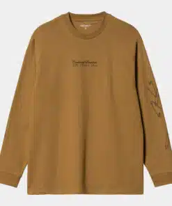 Carhartt WIP L/S Safety Pin T-Shirt Hamilton Brown/Black