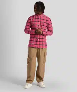 Lyle & Scott Check Flannel Shirt Electric Pink