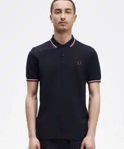 Fred Perry M3600 Pique NavySnow white/Burnt red