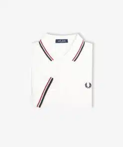 Fred Perry M3600 Pique Snow white/Burnt red/Navy